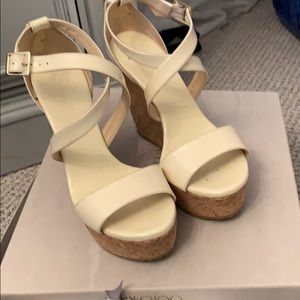 Jimmy choo patent leather wedge